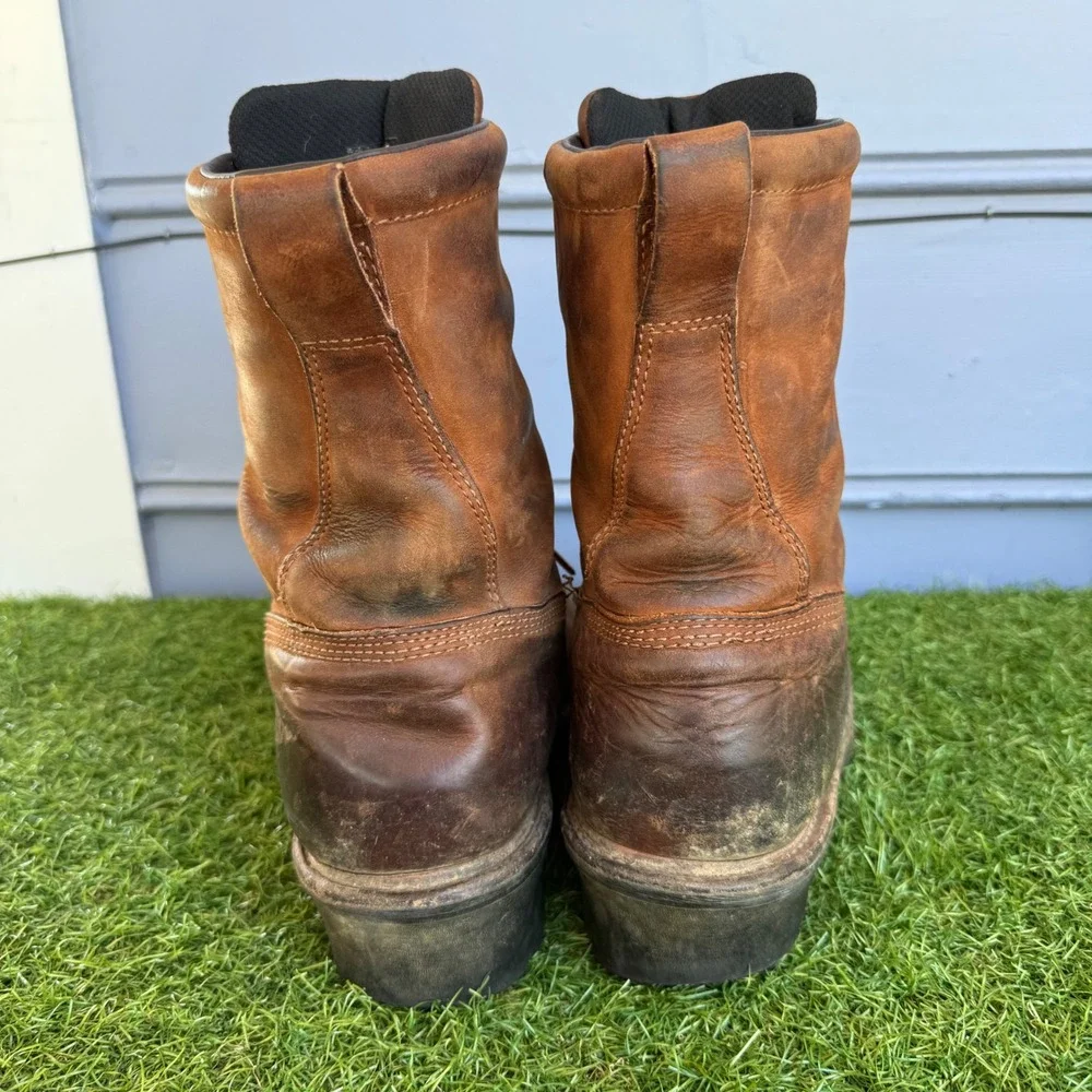 Red Wing Shoes Mens 620 Waterproof Leather Work Boots Brown Size 11 D Vibram EH
